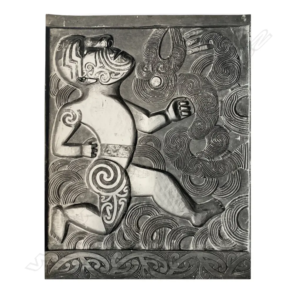 Theo Schoon (1915-85) 'Hatupatu jumping over a mudpool', c.1950 Image 1++